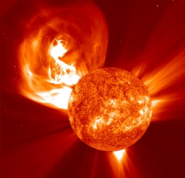SOHO solar flare by ESA/NASA